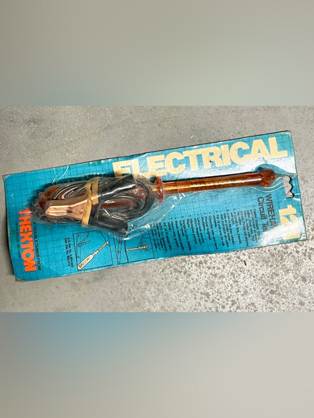 Textron Electrical Circuit Tester - Amber Handle NOS New Old Stock 35 yrs old.